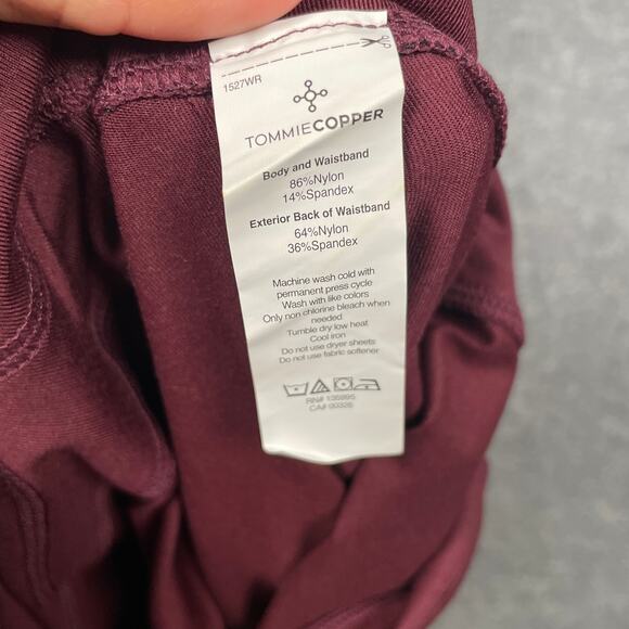 NWOT Tommie Copper Womens Size Large Back Support Leggings Red Side Pockets - Picture 10 of 13